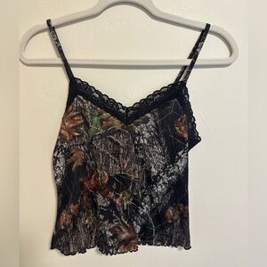 Wilderness Dreams Mossy Oak Real Tree Camo Silk Tank Top Size Small